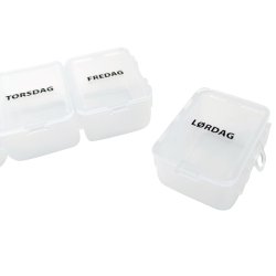 Pilleboks Stor nettbrettboks med ukedager