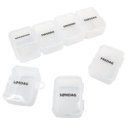 Pilleboks Stor nettbrettboks med ukedager