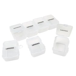 Pilleboks Stor nettbrettboks med ukedager