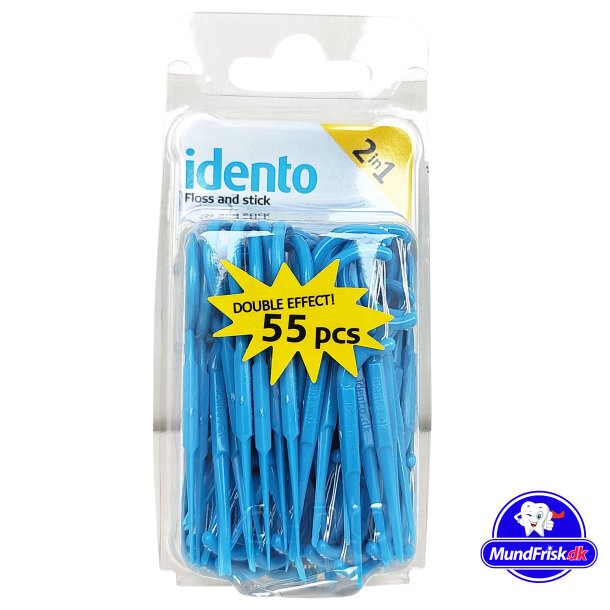 Idento 2 in 1 Floss &amp; Stick Floss Clips 55 Stk.