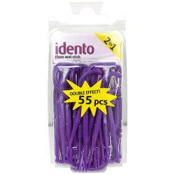 Idento 2 in 1 Floss &amp; Stick Floss Clips 55 Stk.