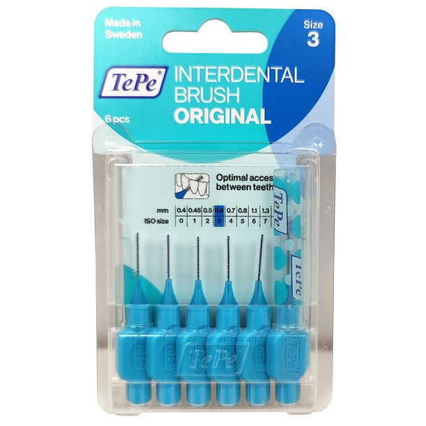 TePe Gap borstar Original 0,6 mm. ISO 3 BL 6 st.
