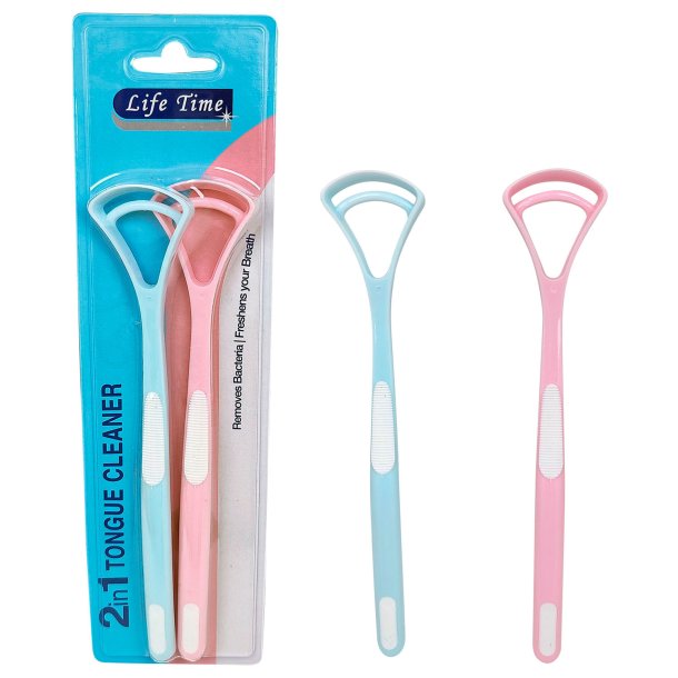 2 St&uuml;ck Zungenreiniger Life Time Dual 2-in-1 Zungenschaber
