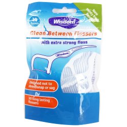 Tanntrd uten PFAS Wisdom Flossers Extra Strong 30 stk