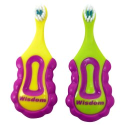 Wisdom Brnetandbrste Til Baby 0-2 r Med Teether