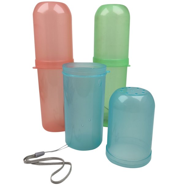 Resefodral fr tandborste och tandkrm transparent