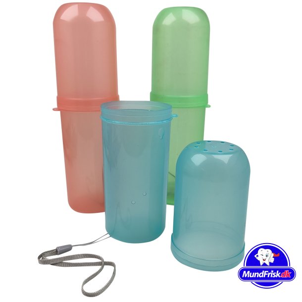 Reiseetui fr Zahnbrste und Zahnpasta transparent