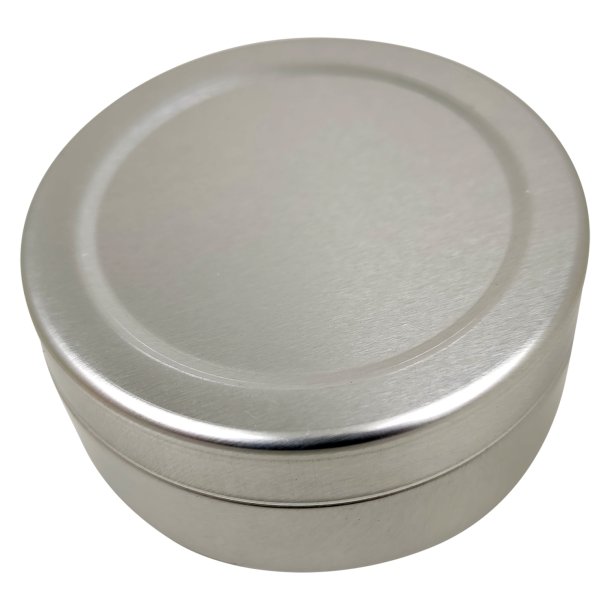 Tinnen Aluminium Rond Pillendoosje ZILVER