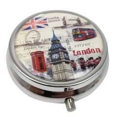 Pilleboks Storby Rund Metall Pilleboks