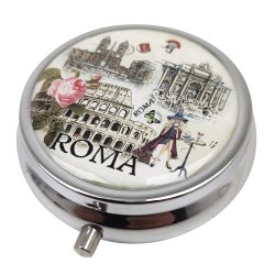 Pilleboks Storby Rund Metall Pilleboks