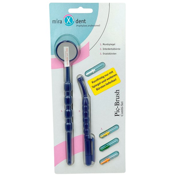 Mellanrumsborstar + munspegel Mixpack Miradent Pic-Brush