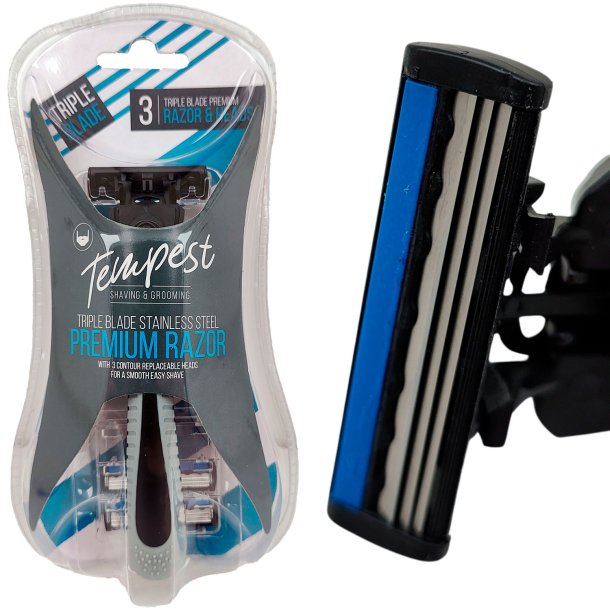 Barberskraber Tempest Mens Triple Blade Razor
