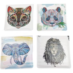 Pocket Askfat Abstrakt Motiv Djur