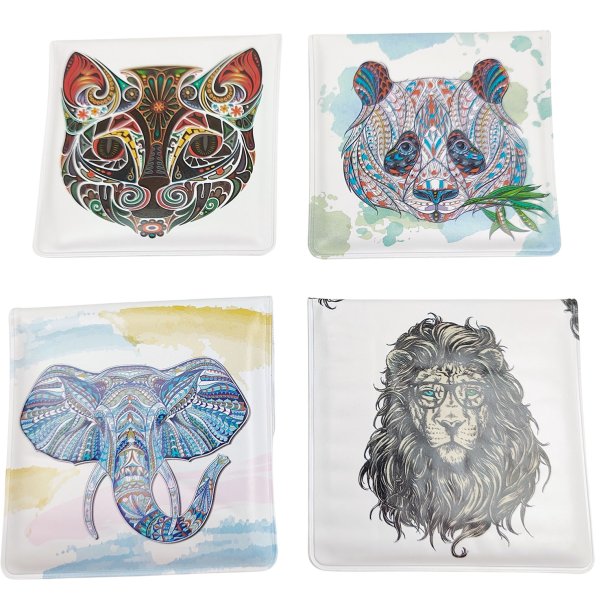 Pocket Askfat Abstrakt Motiv Djur