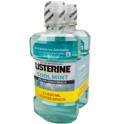 Listerine 2 x 600 ml. Cool Mint MILD Mundskyl