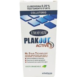 Klorhexidin 0,20% Munvatten EMOFORM PlakOut Active Shock Treatment 200 ml.