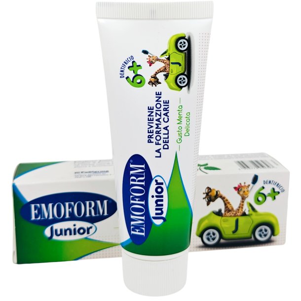 Barntandkrm EMOFORM Xylitol Mint 6 r/+ 75 ml.