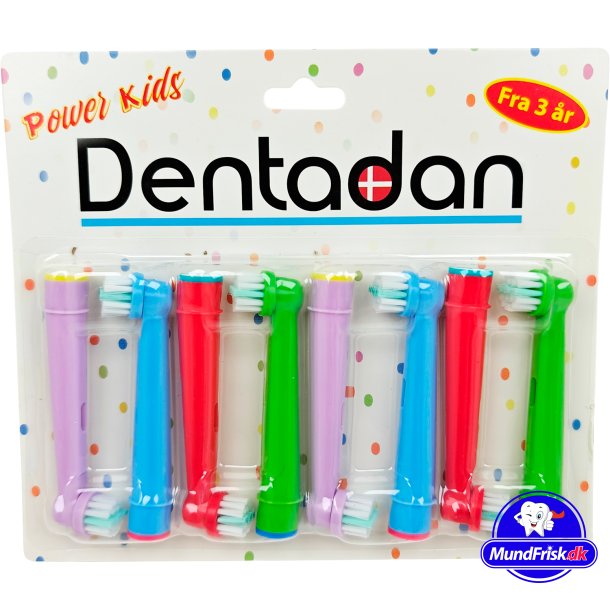 Dentadan Brstehoder For barn 8 stk. Power Kids Oral-B-kompatibel