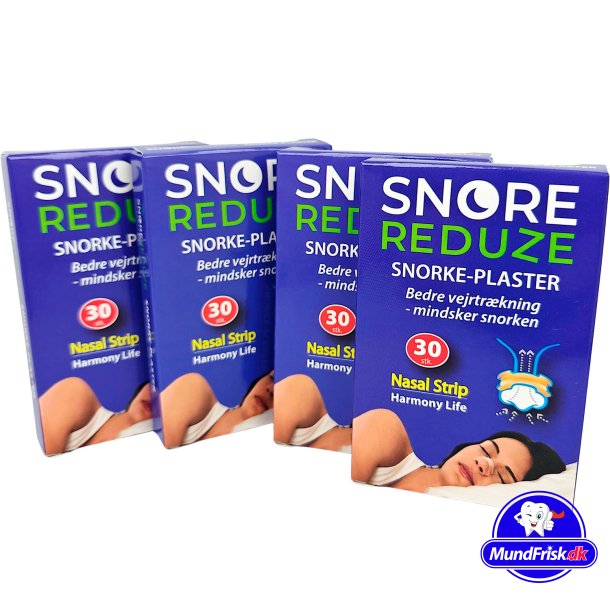 SnoreReduze Snorke Plaster 30 stk. Stop Snorken Nse-strips - 4 for 3's pris