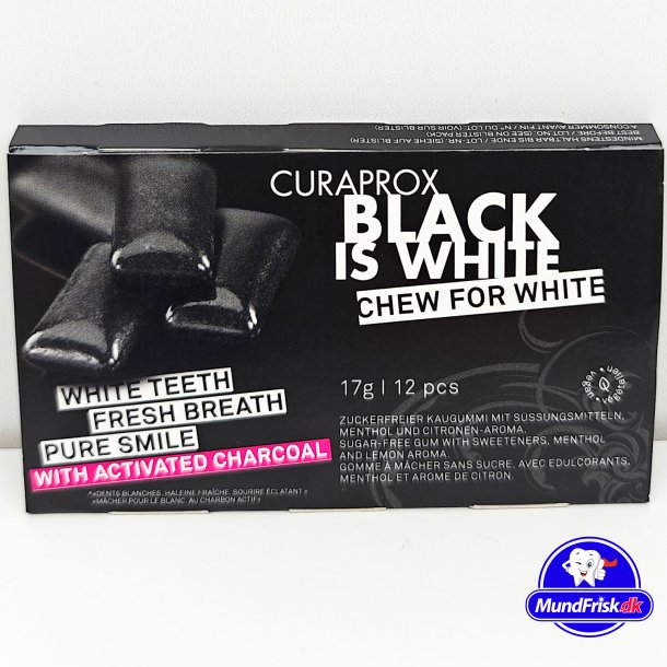 Curaprox Black ist White Kaugummi mit Aktivkohle