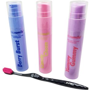 3 stk. Nicesmile Tandpastaer Nye Smage + Gratis Beverly Hills Tandbrste