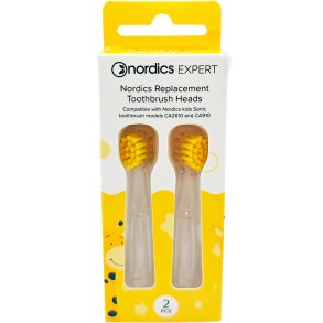 Borsthuvuden till NORDICS Barn Eltandborstar Gul 2 st.