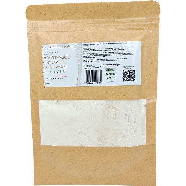 Miswak Zahnpasta Pulver KB COSMETIQUE Poudre de Dentifrice Naturel au Siwak Menthol � 30 g