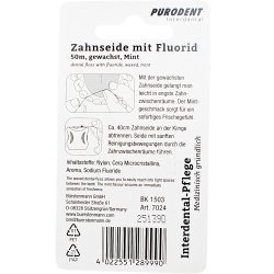 PURODENT Interdental Tandtr�d med Fluor � 50 m, vokset, mint