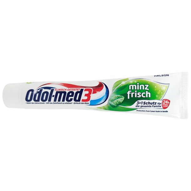 Odol-Med-3 Tandpasta Minz Frisch (75 ml)� Frisk �nde og effektiv beskyttelse