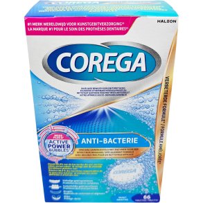 Corega Anti-Bakterie Reinigungstabletten � Effektive tägliche Reinigung von Zahnprothesen und Zahnspangen (66 Stk.)