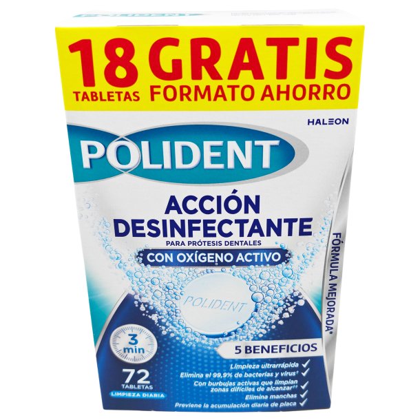 Polident Reinigungstabletten f�r Zahnprothesen � 3 Minutes 72 Stk.