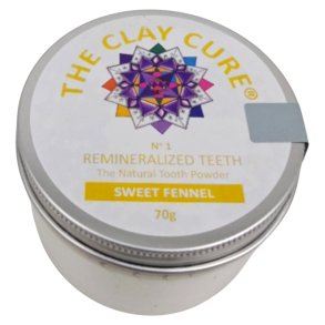 The Clay Cure Remineralized Teeth No. 1 Sweet Fennel – naturligt tandpulver med lera och xylitol (70 g)