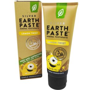 Redmond Earthpaste Silver Lemon Twist – mineralbaserad tandkr�m med citrus och nanosilver (113 g)