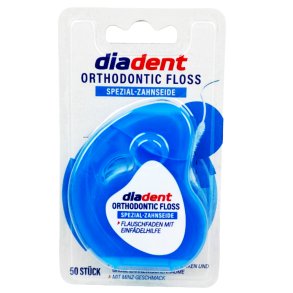 Diadent Orthodontic Floss specialtandtr�d til b�jler, broer og implantater � 50 stk.