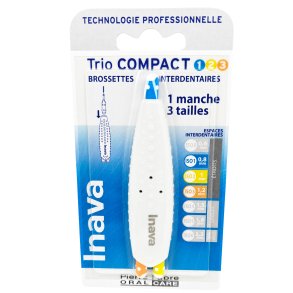 Inava Trio Compact 3-i-1 mellanrumsborstar – ISO 1, 2 och 3