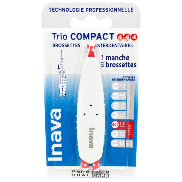 Inava Trio Compact 3-i-1 mellanrumsborstar – 1.5 mm ISO 4
