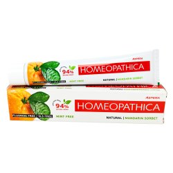 Astera Homeopathica Natural Mandarin Sorbet Hammastahna – fluoriton &amp; mintuton (75 ml.)