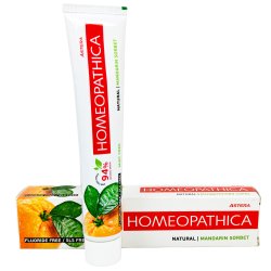 Astera Homeopathica Natural Mandarin Sorbet Hammastahna – fluoriton &amp; mintuton (75 ml.)