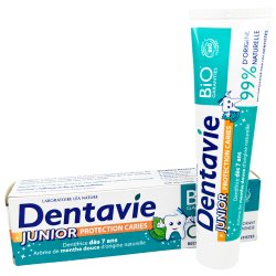  Luomu Xylitol Lasten Hammastahna DENTAVIE Caries Protection 75 ml