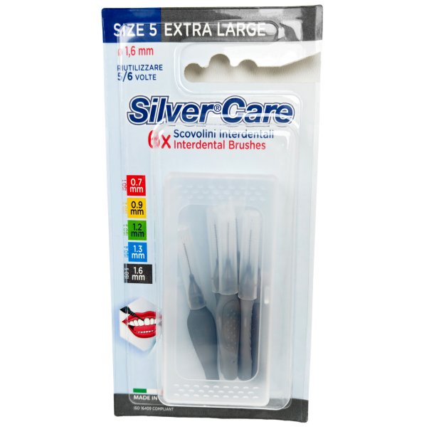 Hammasv�liharjat 6 kpl SILVERCARE Extra Large 1,6 mm Size 5