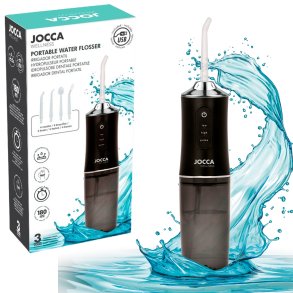 JOCCA kabellose Munddusche mit 3 Einstellungen und 4 Aufs�tzen