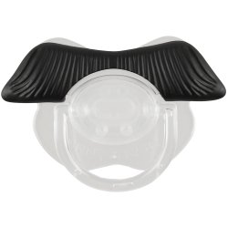 Rolig napp fr bebis - Svart mustasch