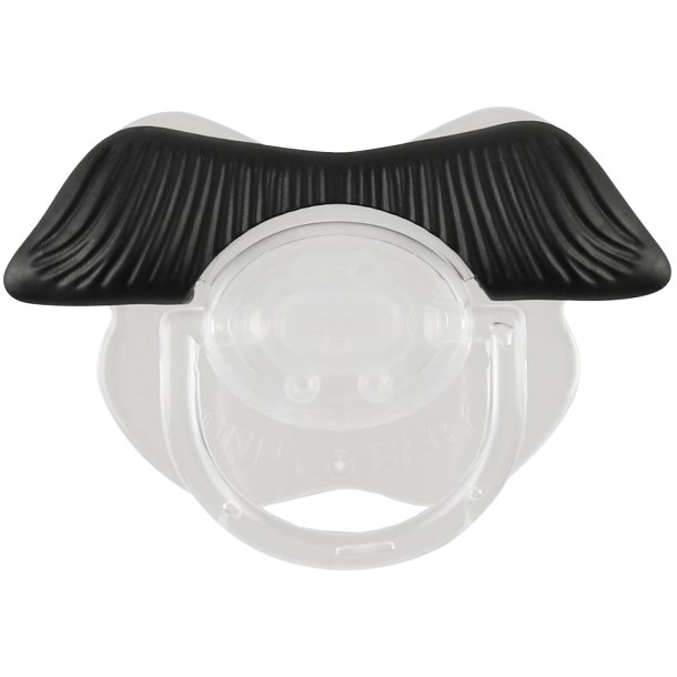 Rolig napp fr bebis - Svart mustasch