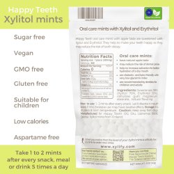 Xylitol sugtabletter XYLIFY Happy Teeth Mints Apple 245 st.