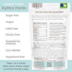 Xylitol sugtabletter XYLIFY Happy Teeth Mints Peppermint 245 st.