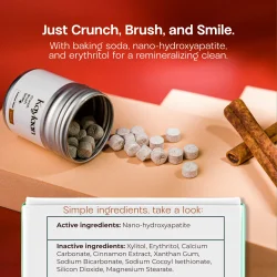 Dentifrice en pastilles hydroxyapatite KAYLAAN Cinnamon &amp; Xylitol (90 pcs)
