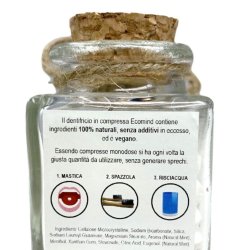 Naturlig tandkrm Tabletter EcoMind Glasburk 80 st.