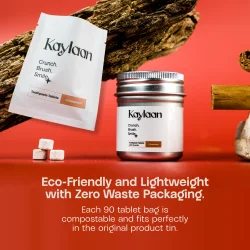 Hydroxyapatite Tandpasta Tabletter KAYLAAN Cinnamon &amp; Xylitol (pose 90 stk.)