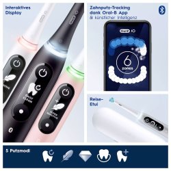 Oral-B iO Series 6 DUO Pink/Black El-tandbrster Ekstra Brstehoved