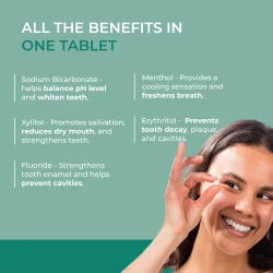 Hydroxyapatite Zahnputztabletten KAYLAAN Strawberry &amp; Xylitol (Beutel 90 St.)